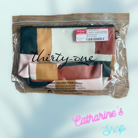 Tapered Pouch - Deco Patchwork Smooth Pebble - Picture 2 of 3